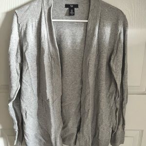 Gray Gap Lightweight Open Front Cardigan